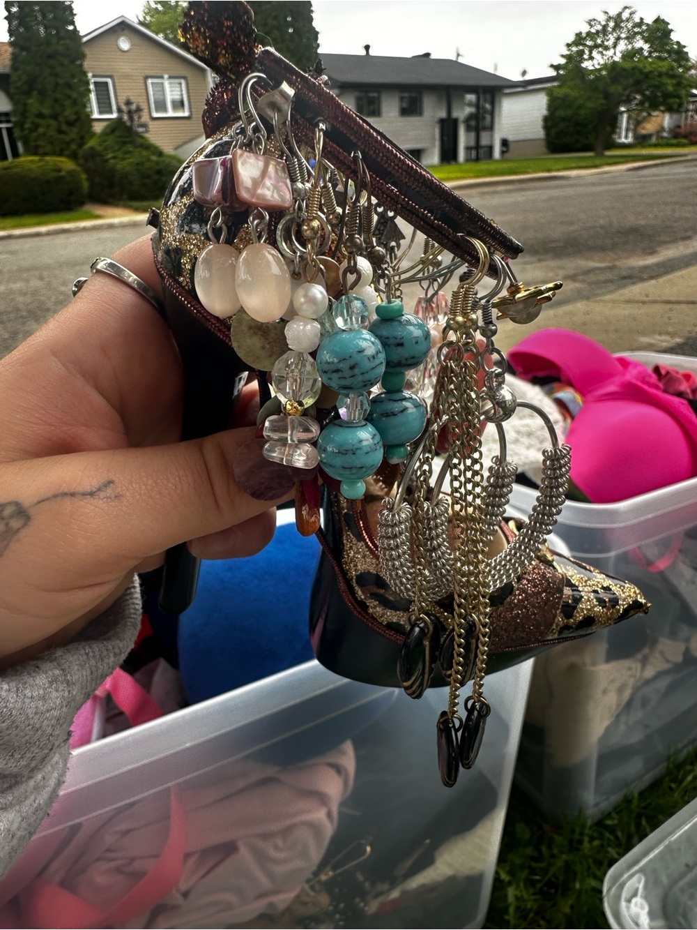 Vintage assorted Dangle Earrings Bundle with Turquoise Beads